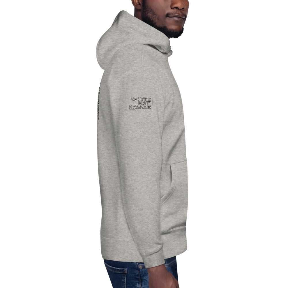 White hat hacker - Unisex Hoodie (back print) by DarkByteGear