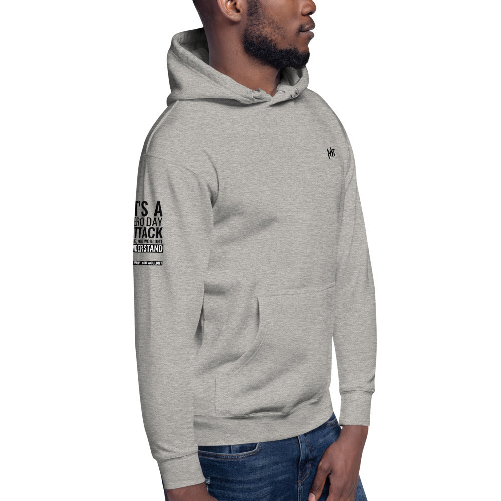Its a 0 day attack - Unisex Hoodie (back print) by DarkByteGear