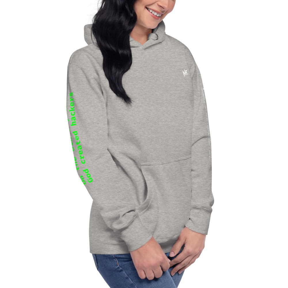 On the 8th day God created hackers - Unisex Hoodie (back print) by DarkByteGear