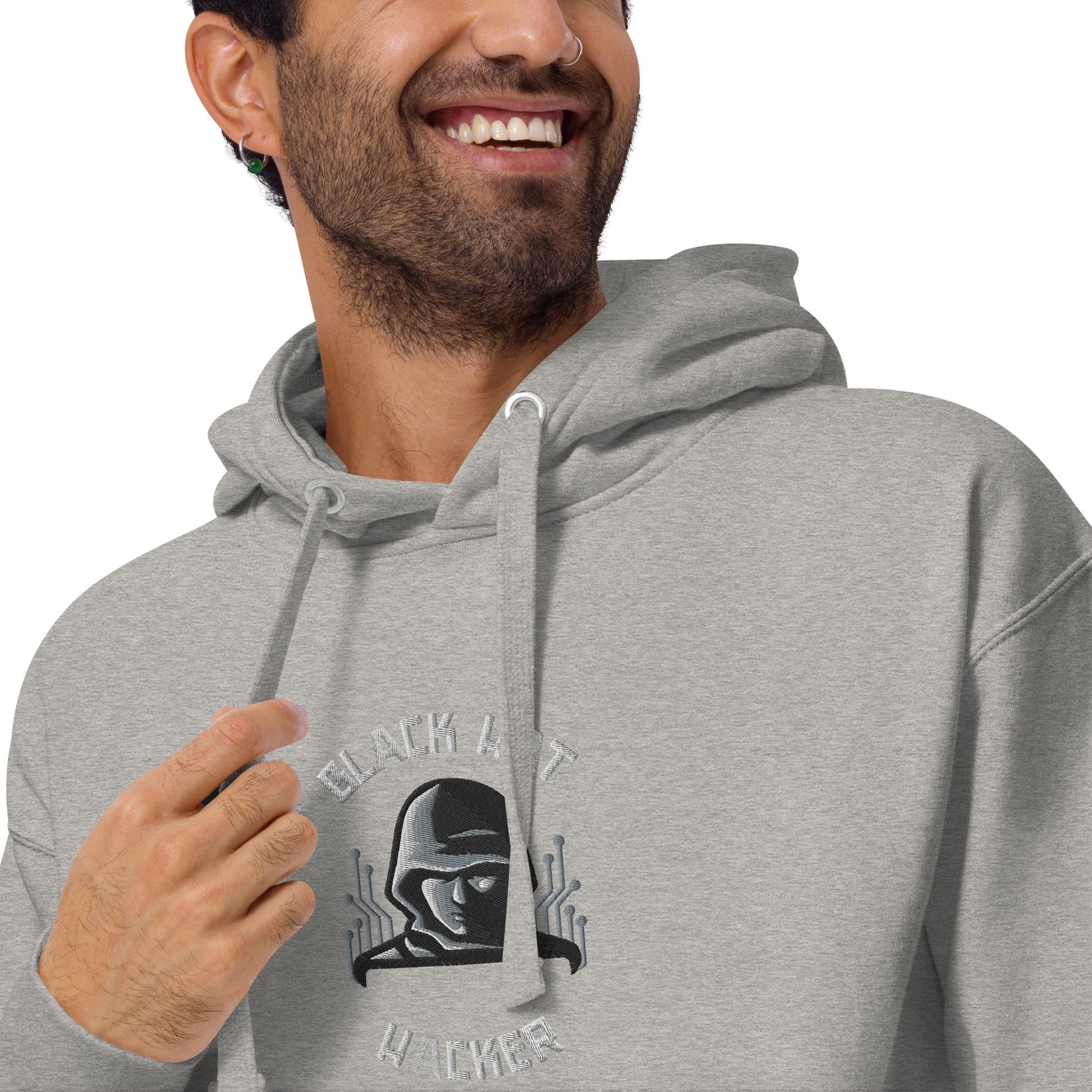 Black Hat Hacker - Unisex Hoodie (embroidered) by DarkByteGear