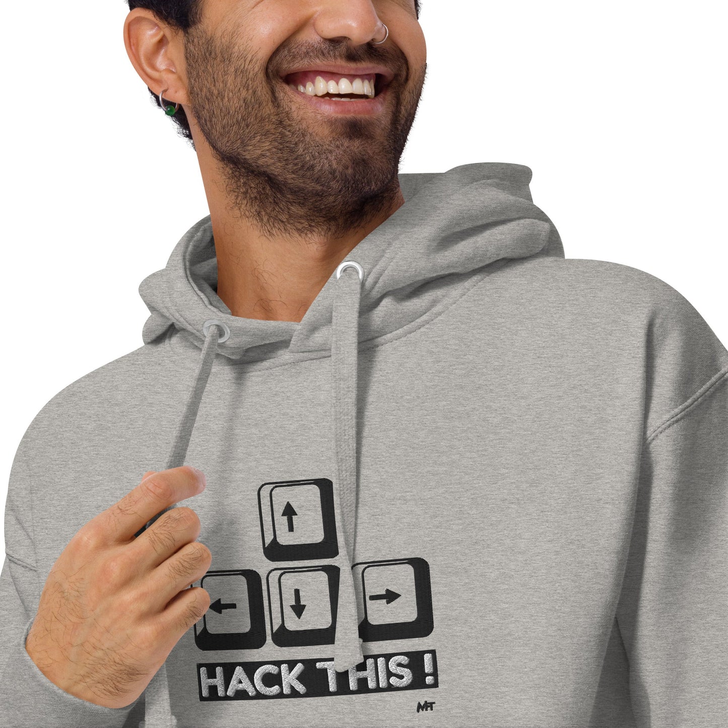 Hack this - Unisex Hoodie (embroidered) by DarkByteGear