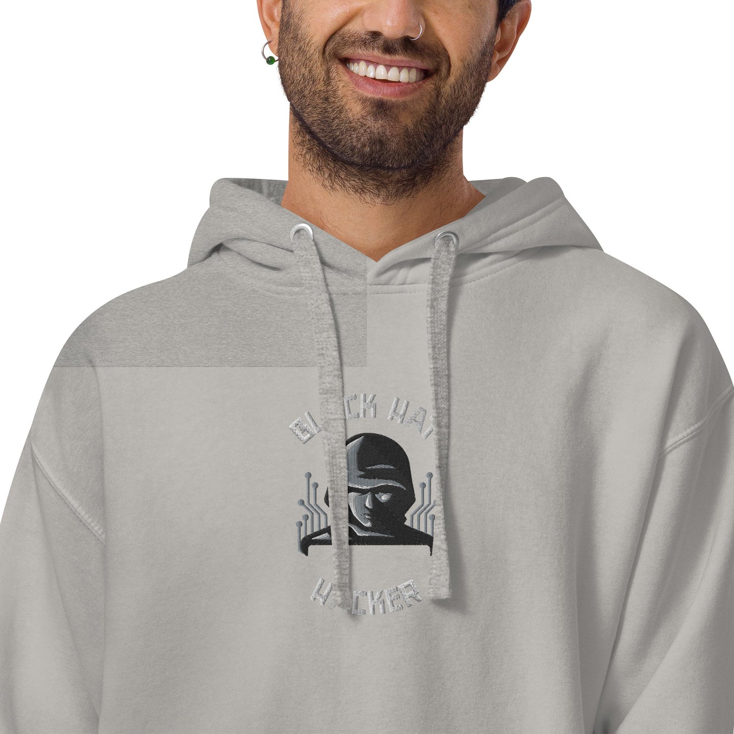 Black Hat Hacker - Unisex Hoodie (embroidered) by DarkByteGear