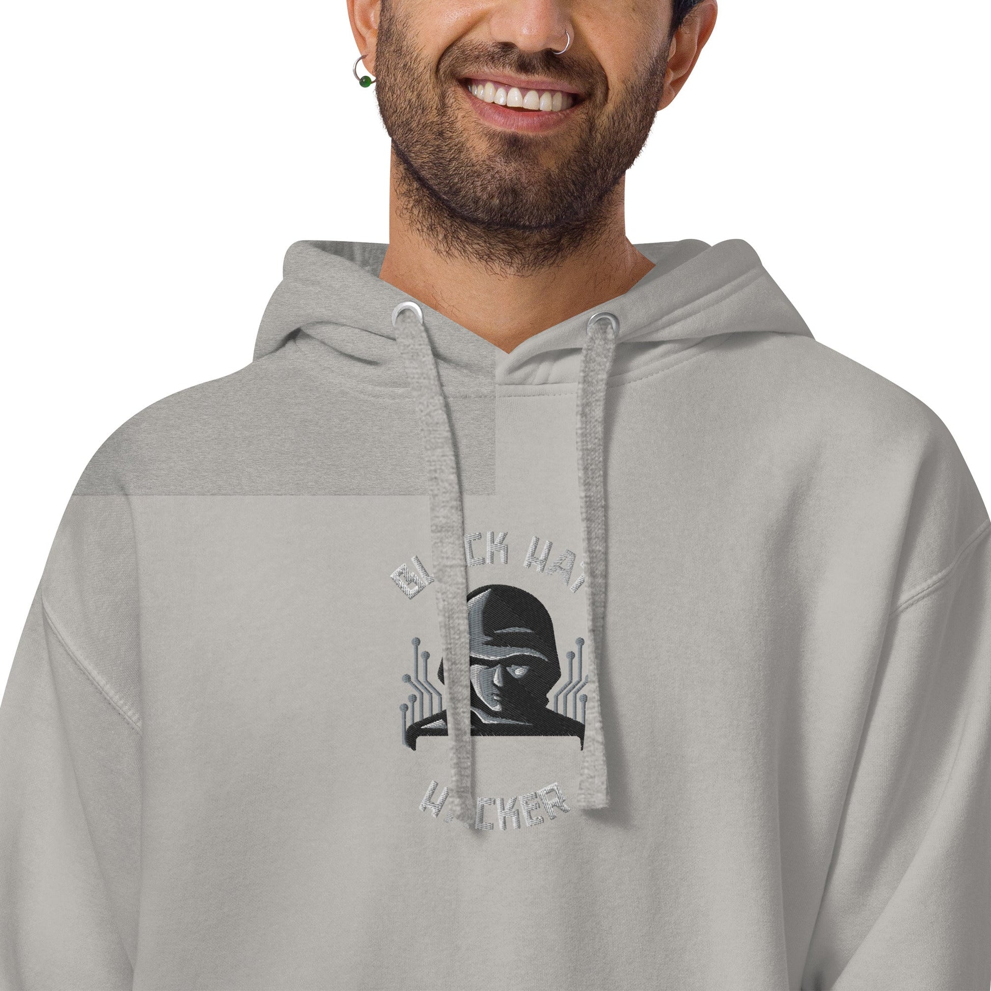 Black Hat Hacker - Unisex Hoodie (embroidered) by DarkByteGear