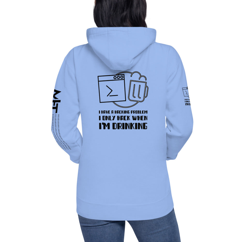 Hacking Problem - Unisex Hoodie (back print) by DarkByteGear