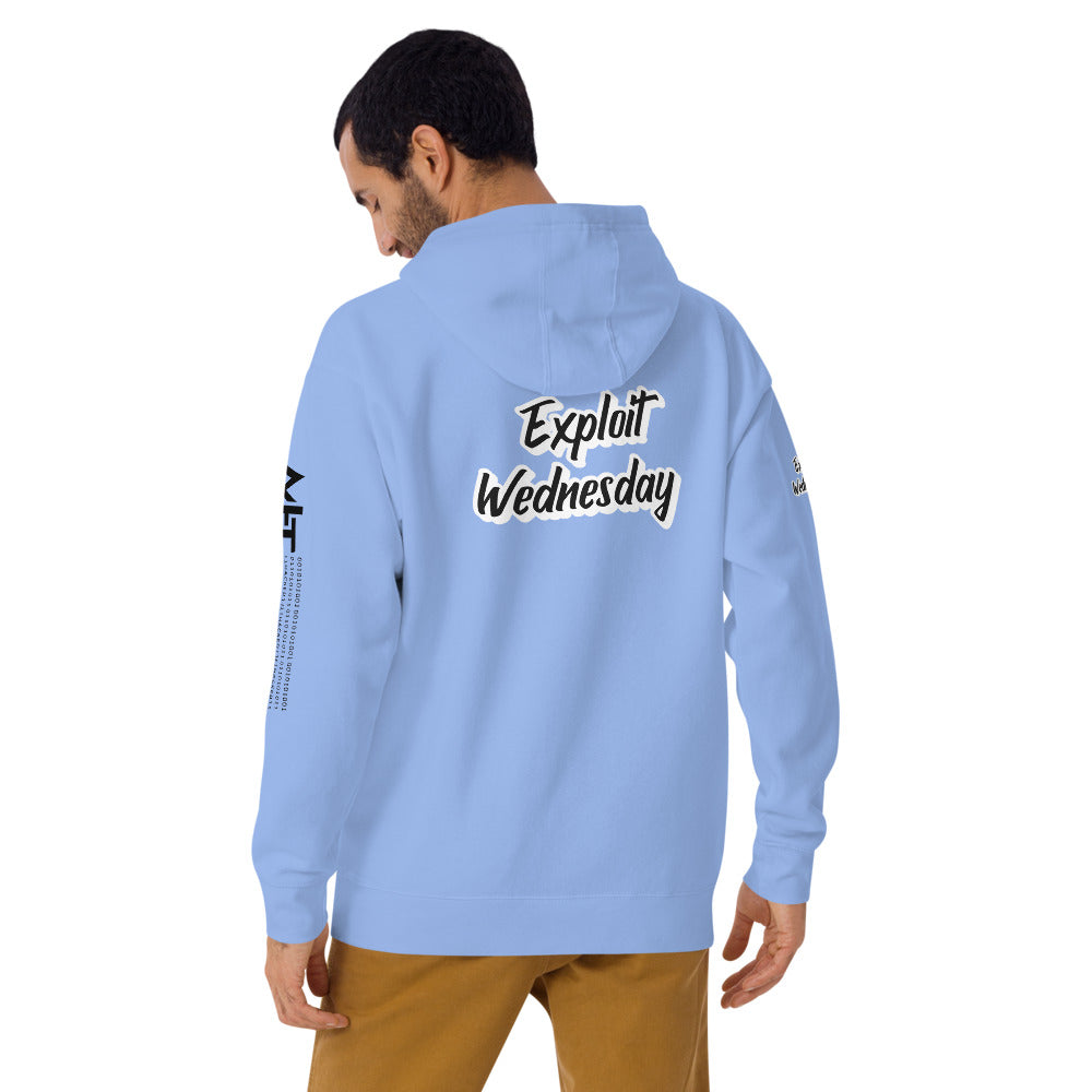 Exploit Wednesday - Unisex Hoodie (back print) by DarkByteGear