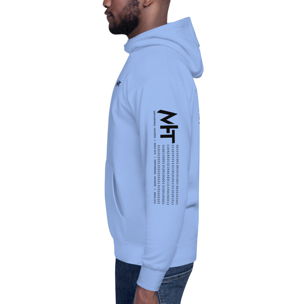 White hat hacker - Unisex Hoodie (back print) by DarkByteGear