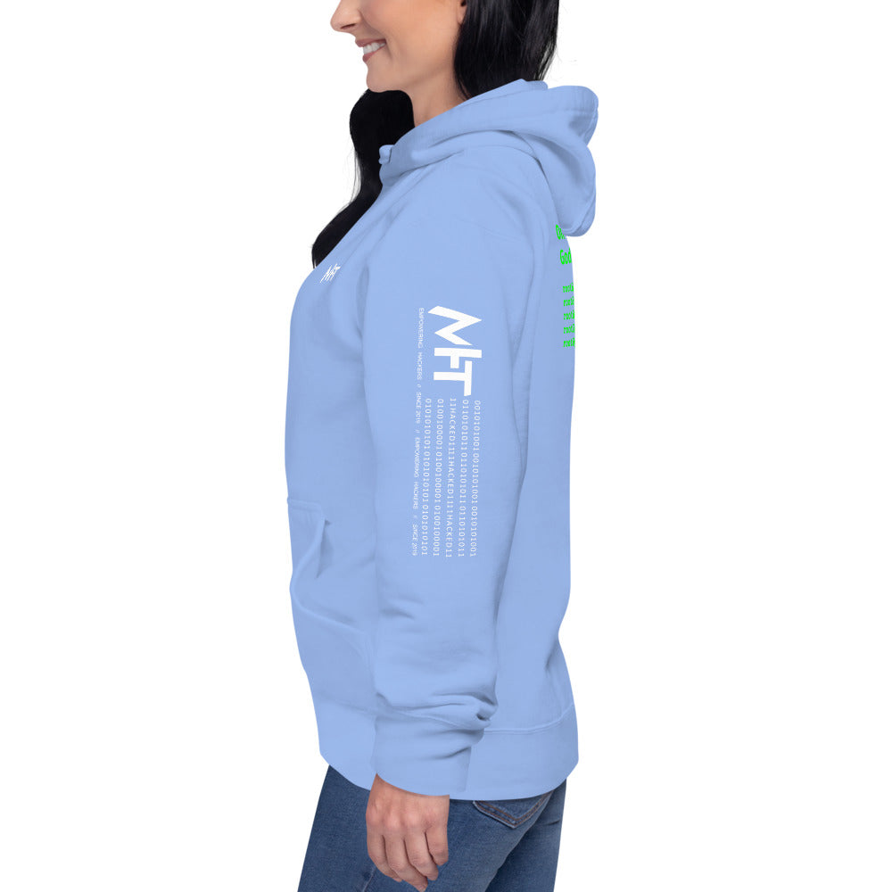 On the 8th day God created hackers - Unisex Hoodie (back print) by DarkByteGear
