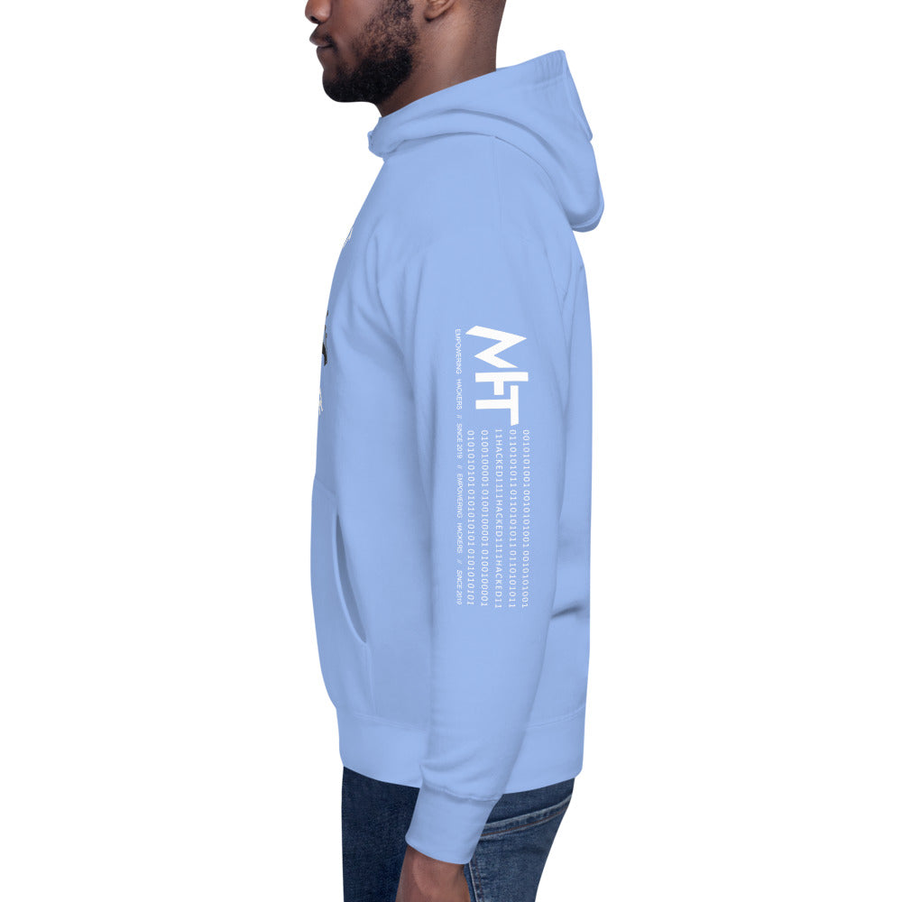 Black Hat Hacker - Unisex Hoodie (back print ) by DarkByteGear