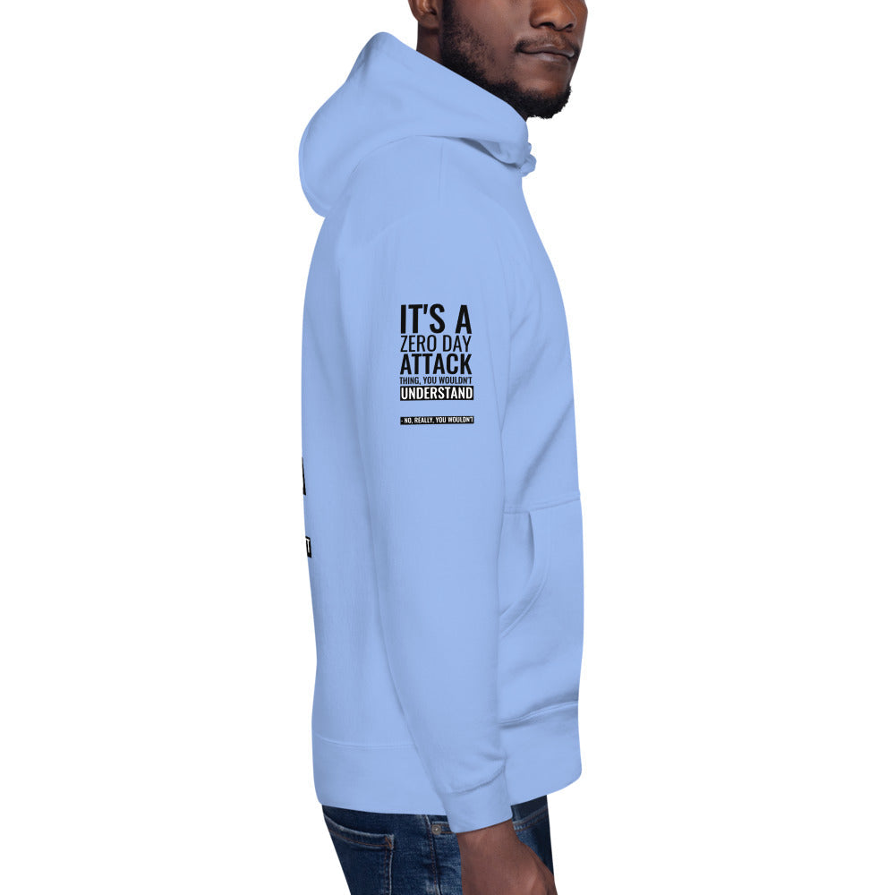 Its a 0 day attack - Unisex Hoodie (back print) by DarkByteGear