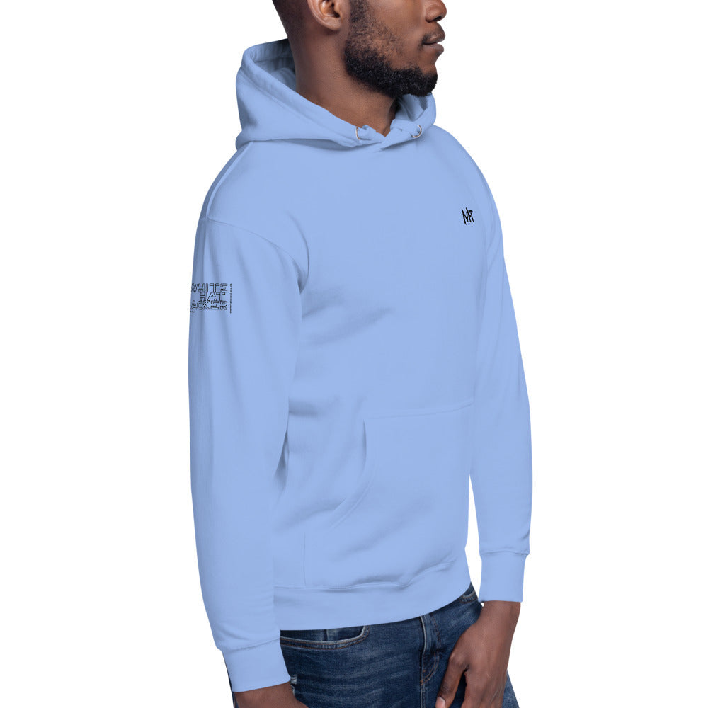 White hat hacker - Unisex Hoodie (back print) by DarkByteGear