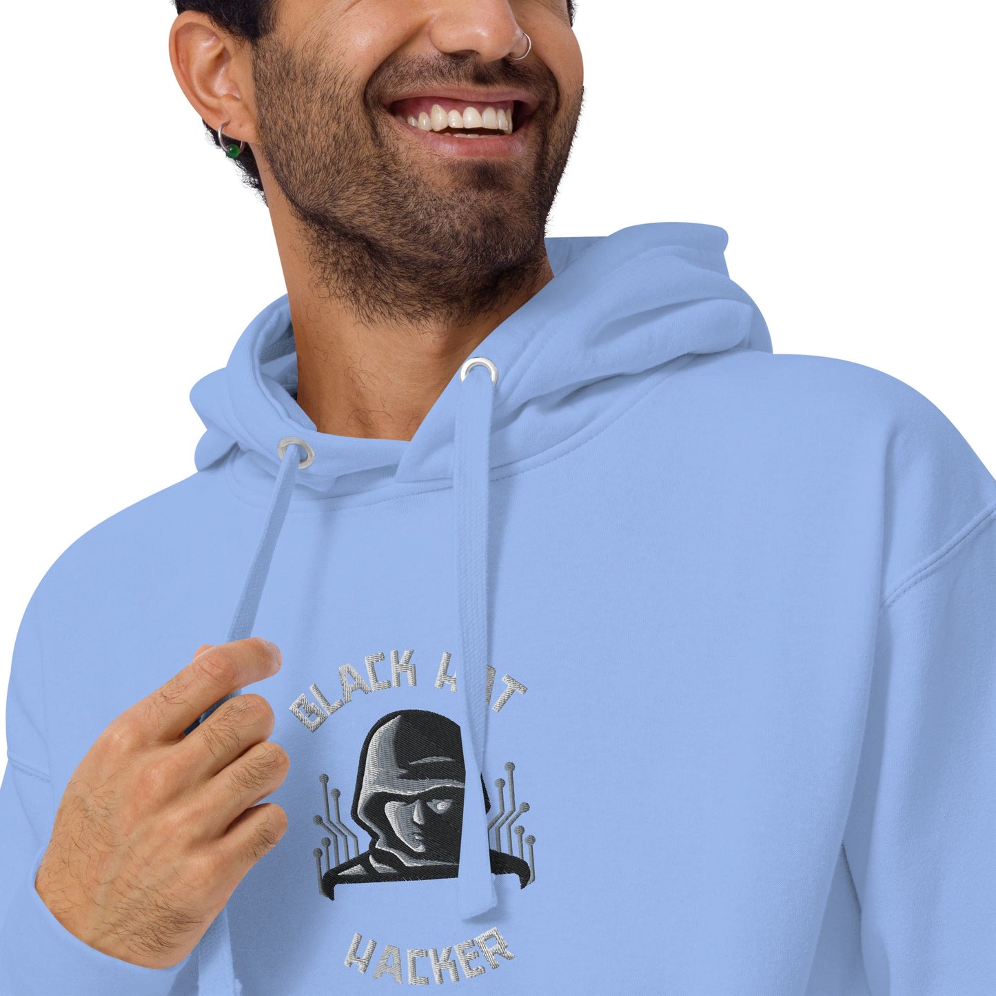 Black Hat Hacker - Unisex Hoodie (embroidered) by DarkByteGear