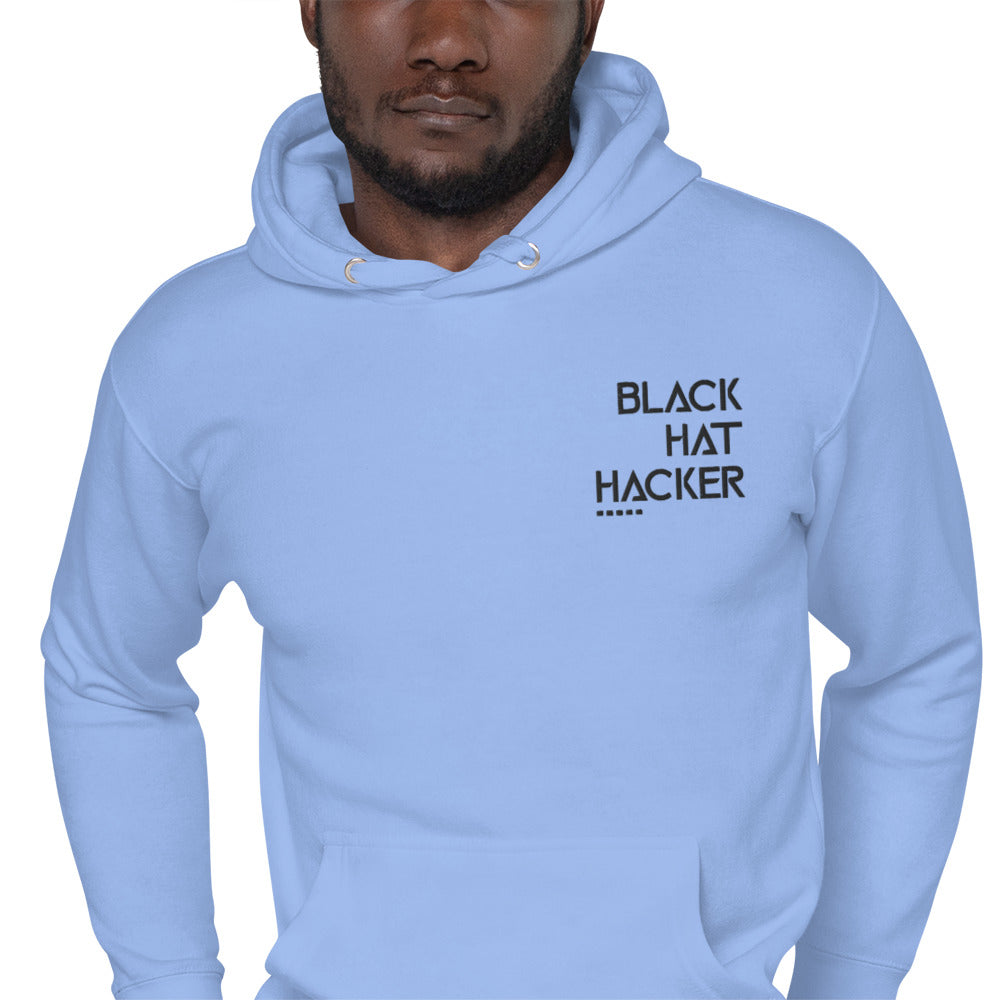 Black Hat Hacker - Unisex Hoodie (embroidery) by DarkByteGear