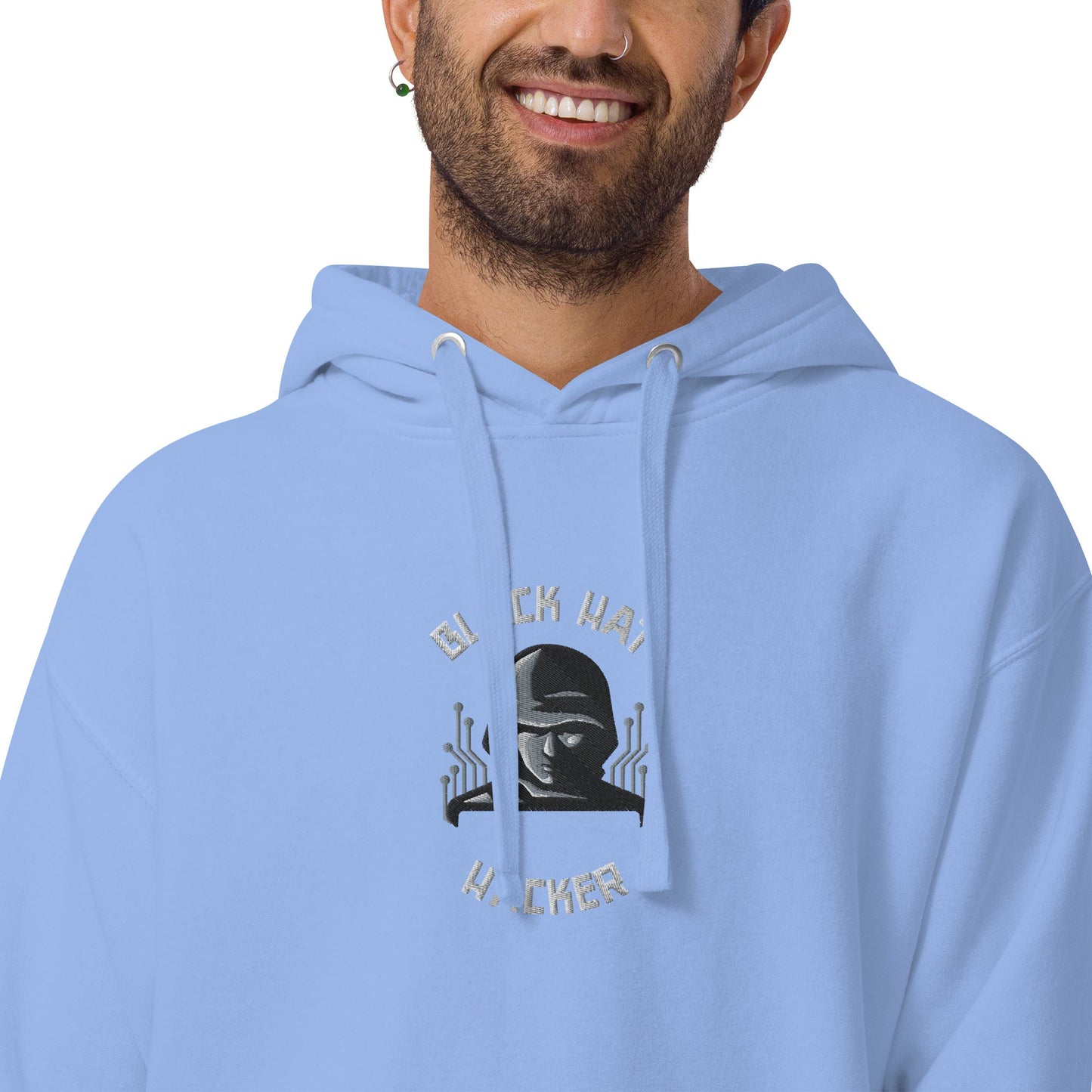 Black Hat Hacker - Unisex Hoodie (embroidered) by DarkByteGear