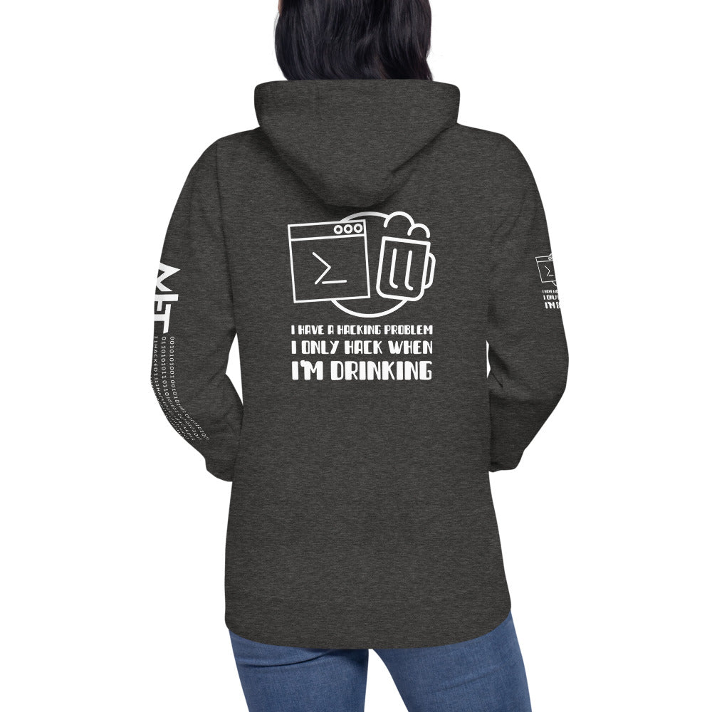 Hacking Problem - Unisex Hoodie (back print) by DarkByteGear