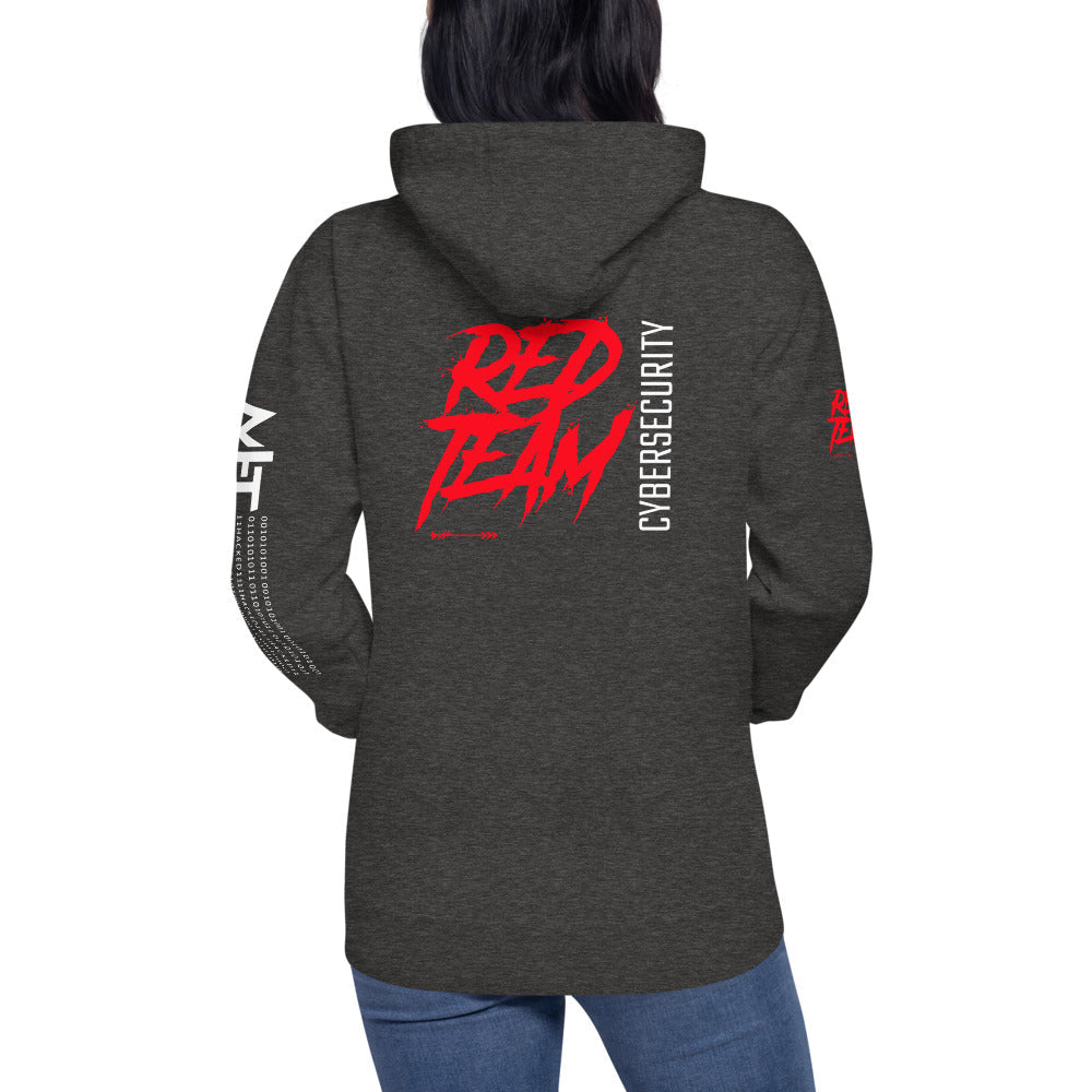 Cyber Security Red Team V10 - Unisex Hoodie (back print) by DarkByteGear