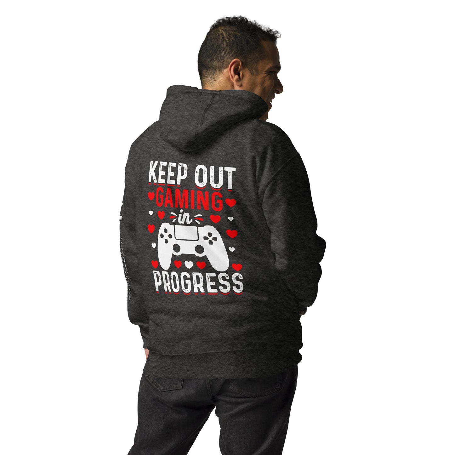 Keep out Gaming in Progress Unisex Hoodie ( Back Print ) by DarkByteGear