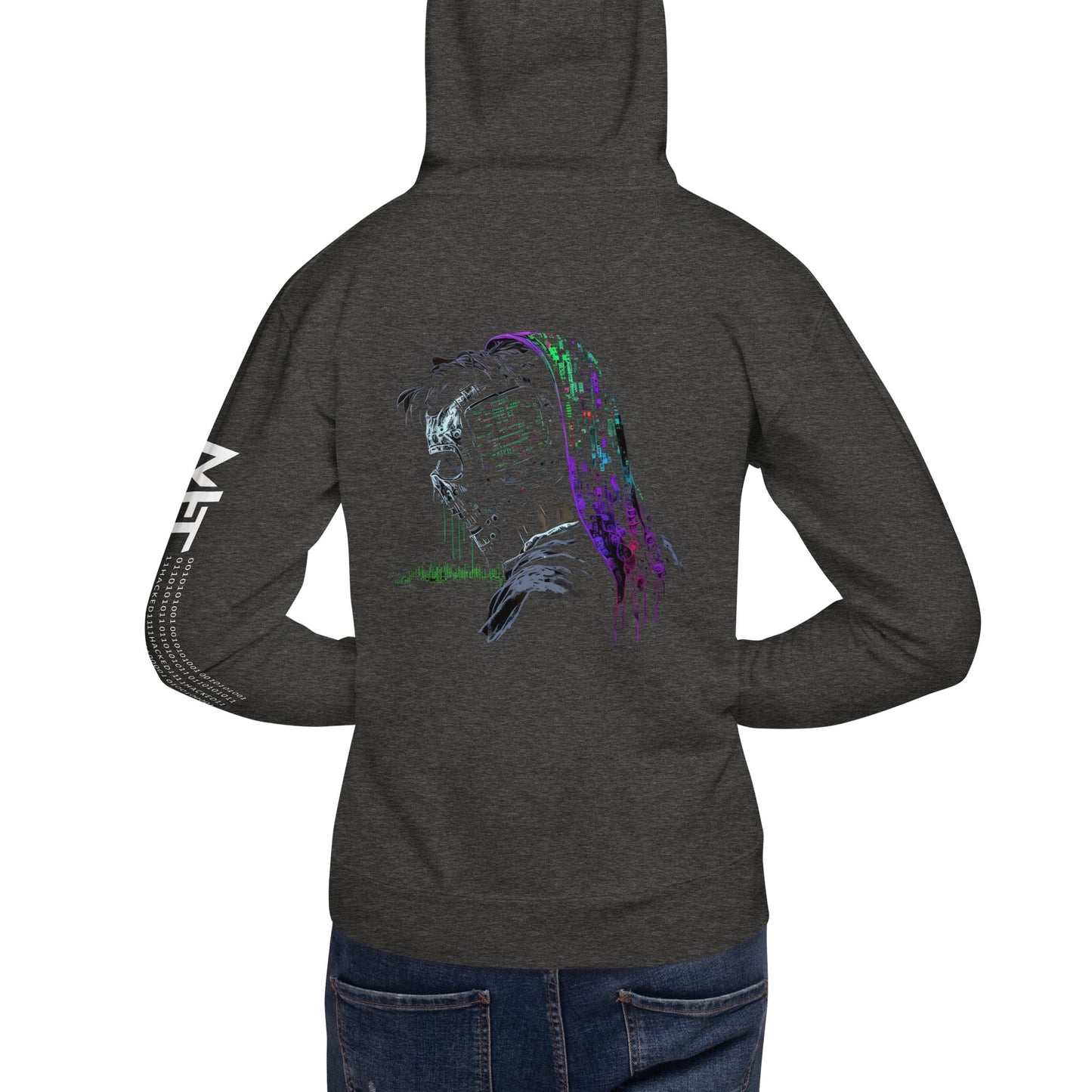 Cyberware Assassin V57 Unisex Hoodie ( Back Print ) by DarkByteGear