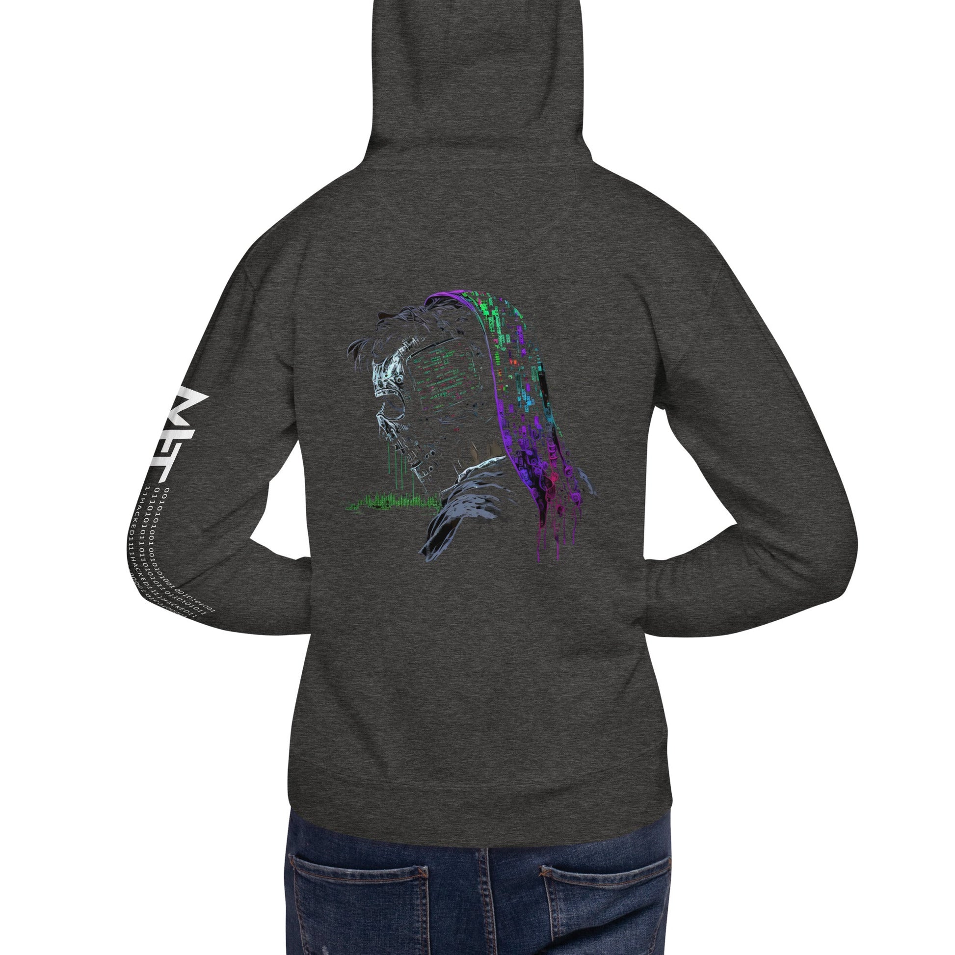 Cyberware Assassin V57 Unisex Hoodie ( Back Print ) by DarkByteGear
