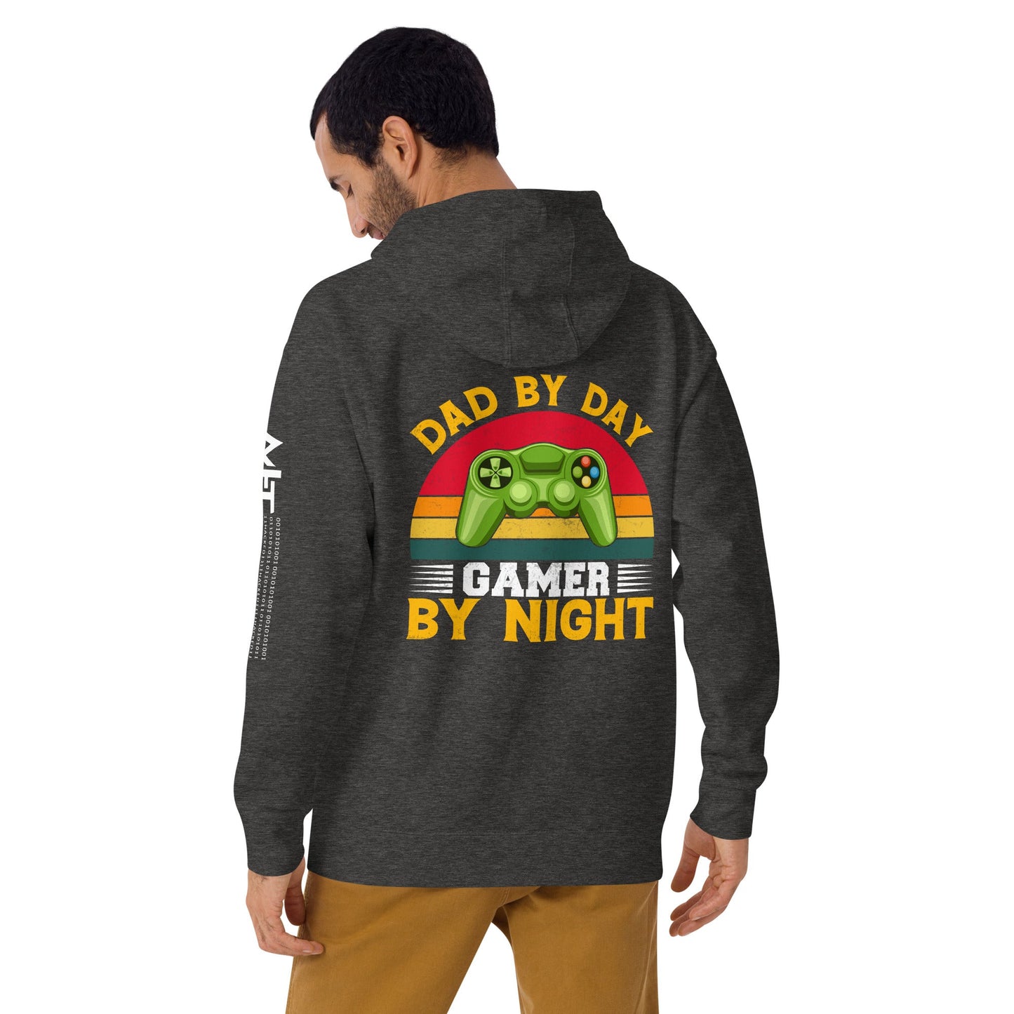 Dad by Day, Gamer by Night Unisex Hoodie by DarkByteGear