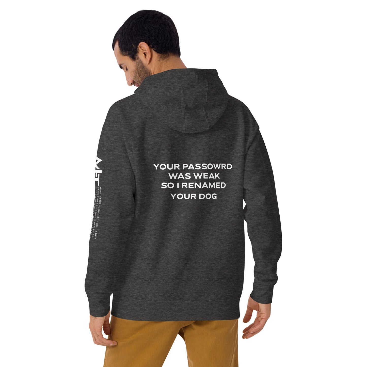 Your Password was Weak - V1 Unisex Hoodie ( Back Print ) by DarkByteGear