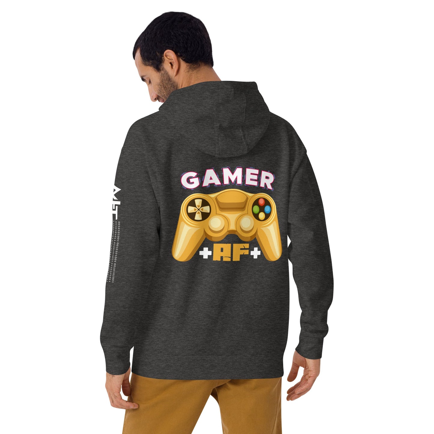 Gamer AF Unisex Hoodie ( Back Print ) by DarkByteGear
