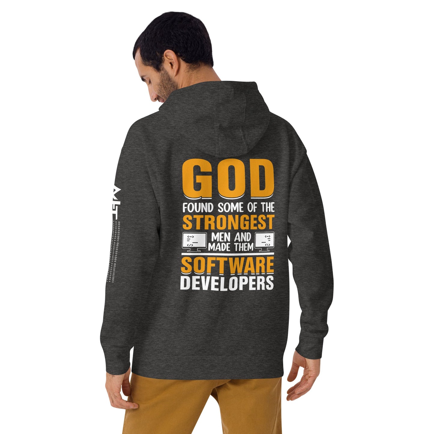 God Strongest Software - Unisex Hoodie ( Back Print ) by DarkByteGear