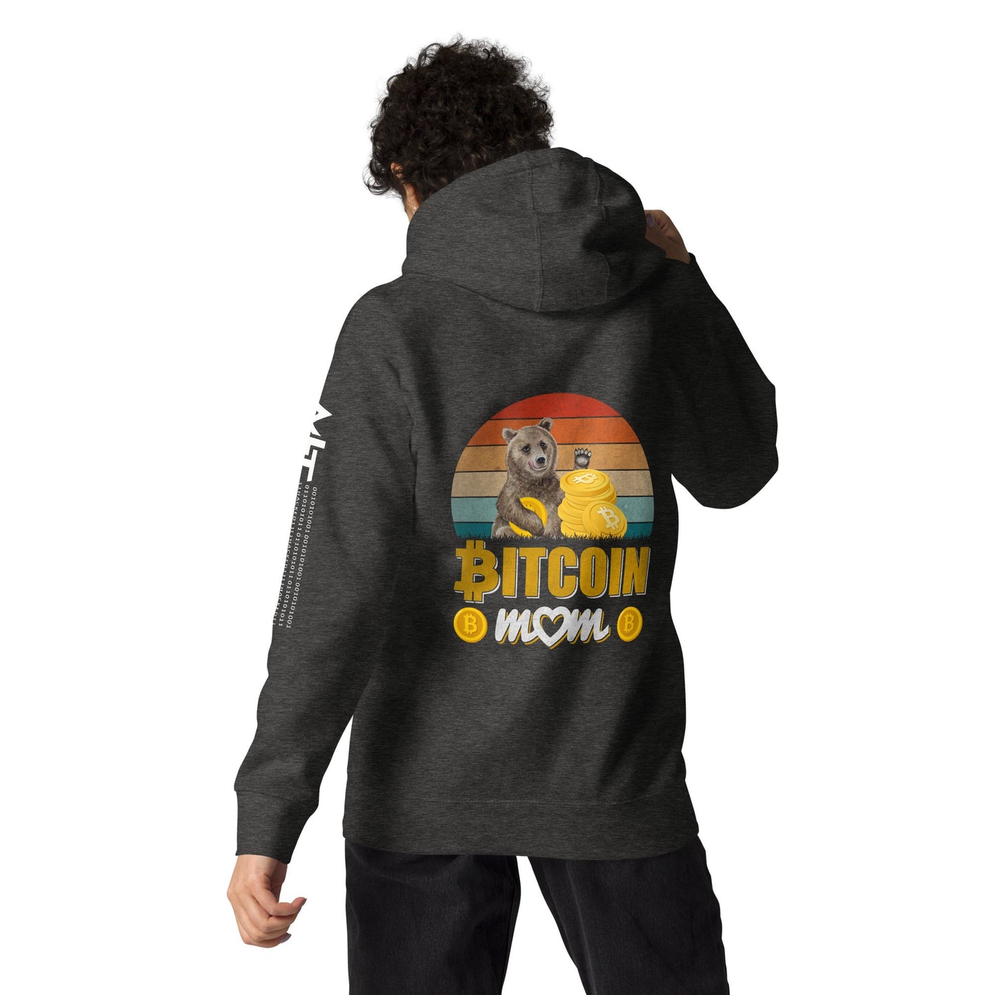 Bitcoin Mom -Unisex Hoodie ( Back Print ) by DarkByteGear