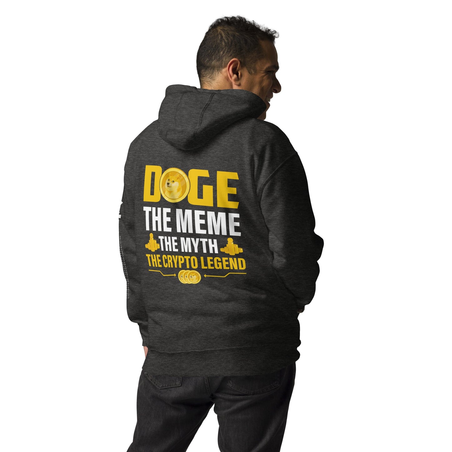 Doge the Meme, the Myth, the Crypto Legend - Unisex Hoodie ( Back Print ) by DarkByteGear