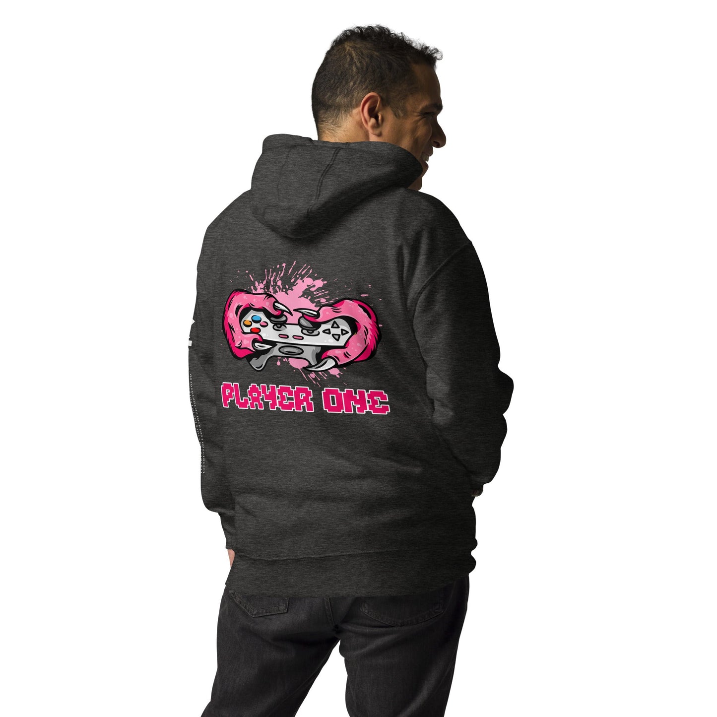 Player One - Unisex Hoodie ( Back Print ) by DarkByteGear