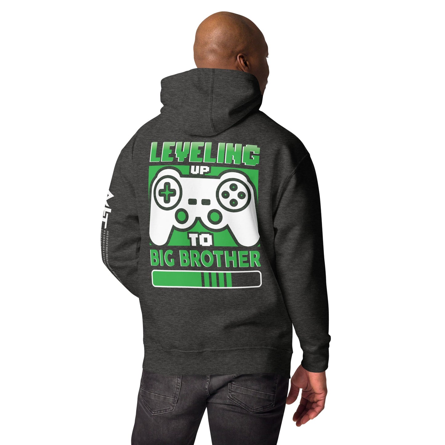 Levelling Up to Big Brother - Unisex Hoodie ( Back Print ) by DarkByteGear