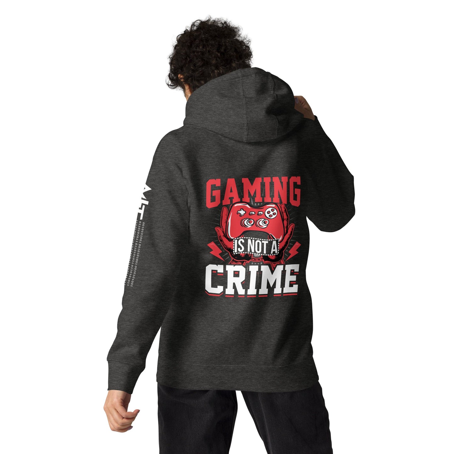 Gaming is not a Crime - Unisex Hoodie ( Back Print ) by DarkByteGear