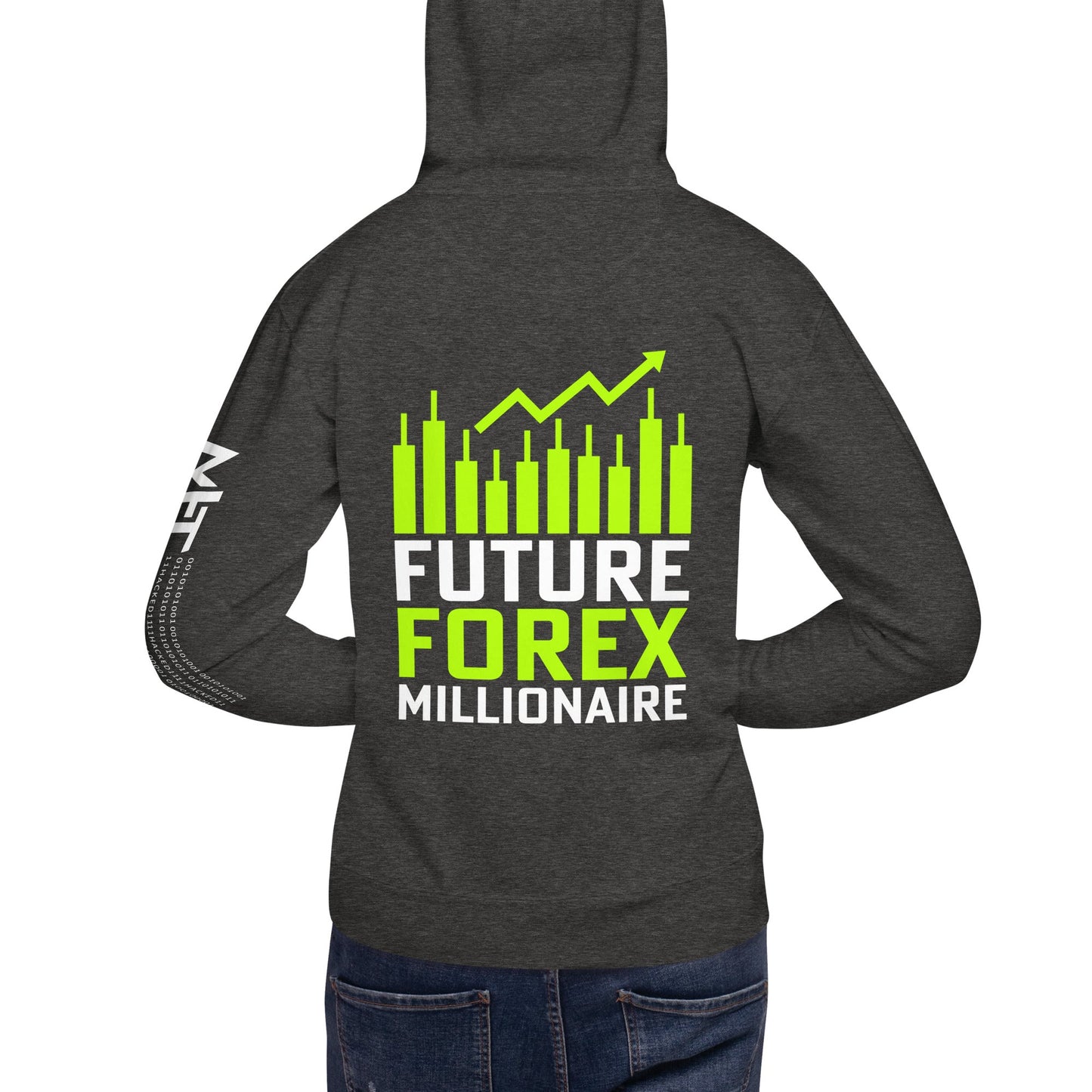 Future Forex Millionaire - Unisex Hoodie ( Back Print ) by DarkByteGear