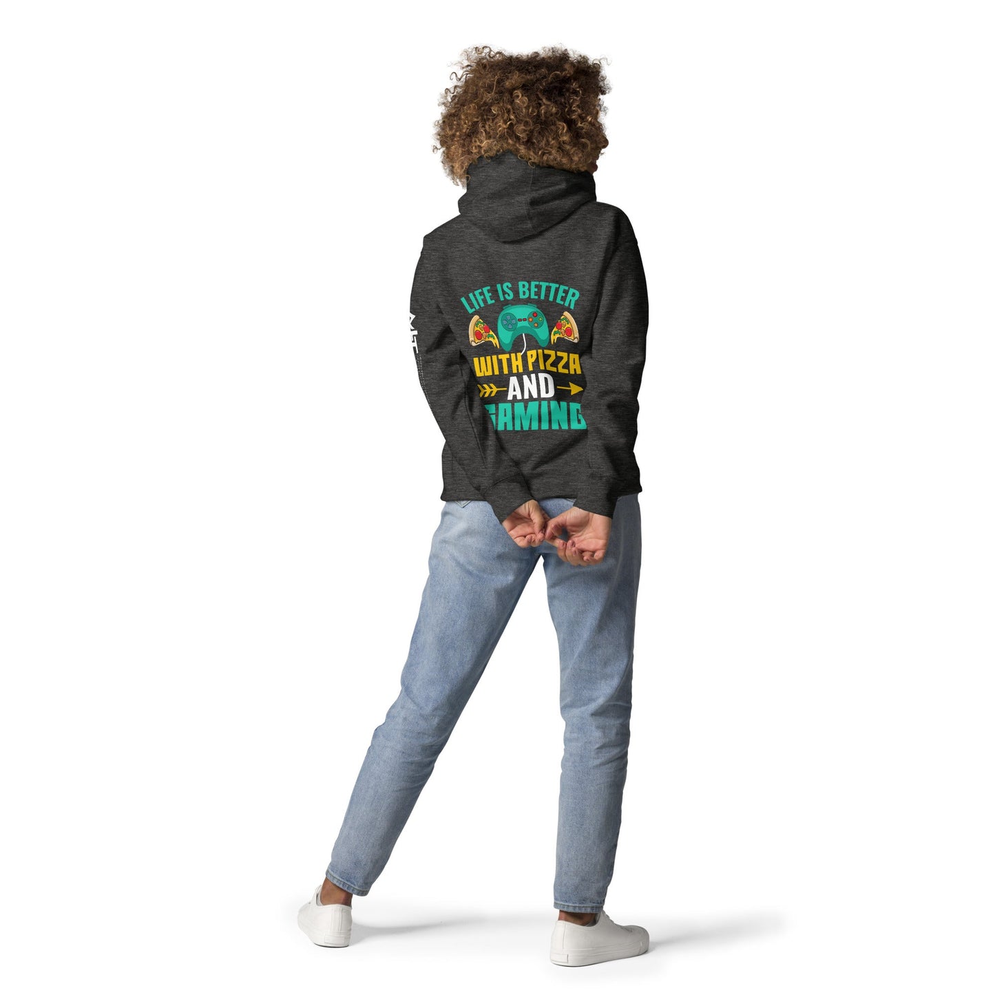 Life is Better With Pizza and Gaming Rima 14 - Unisex Hoodie by DarkByteGear