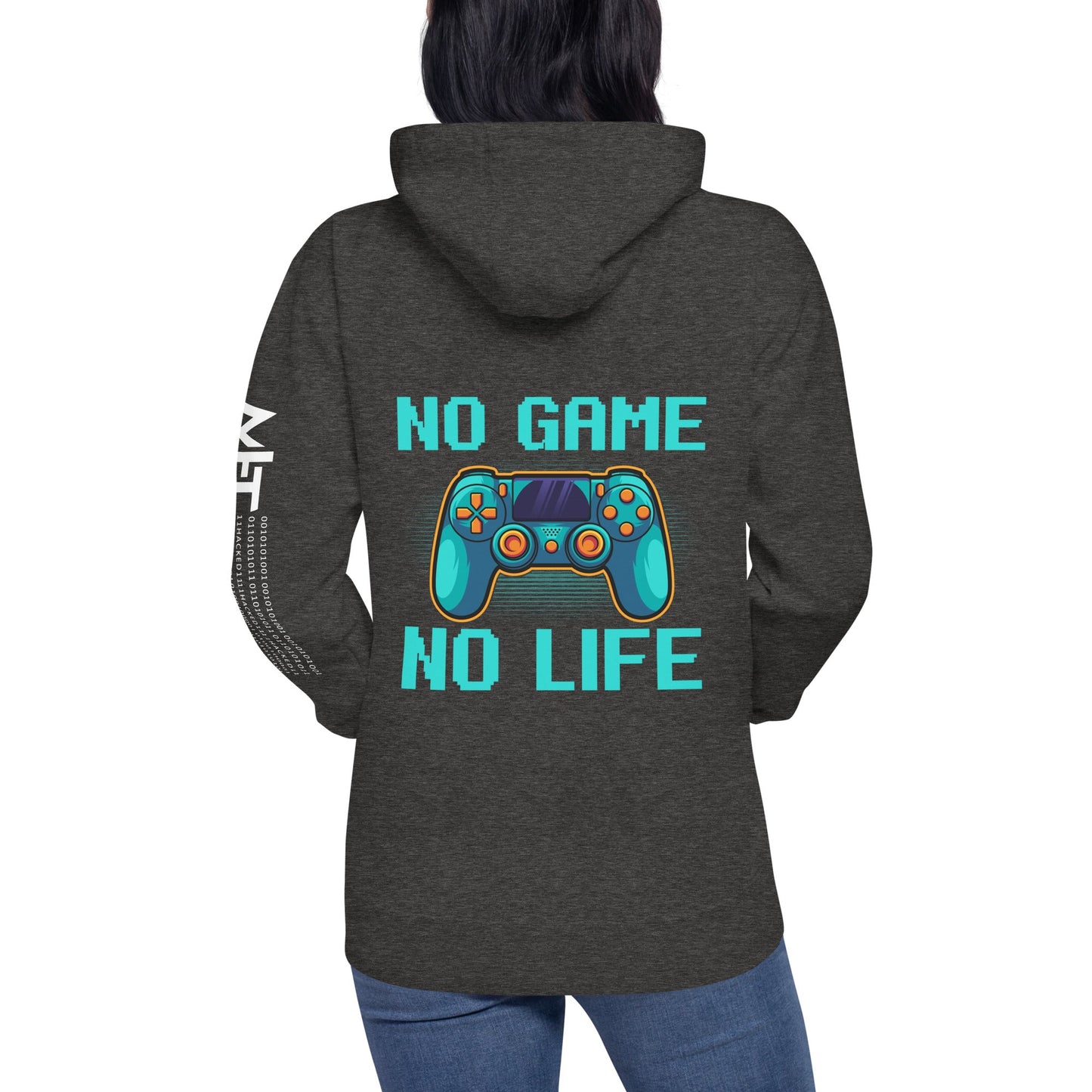 No Game; No Life - Unisex Hoodie ( Back Print ) by DarkByteGear