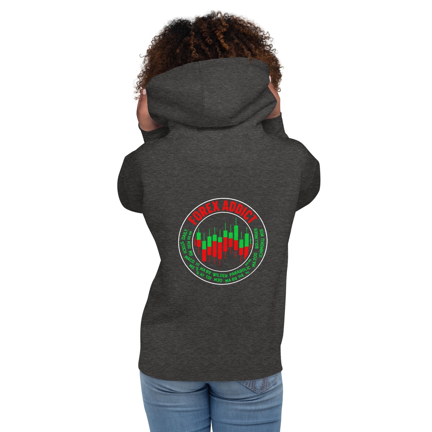 Forex Addict ( RK ) - Unisex Hoodie ( Back Print ) by DarkByteGear