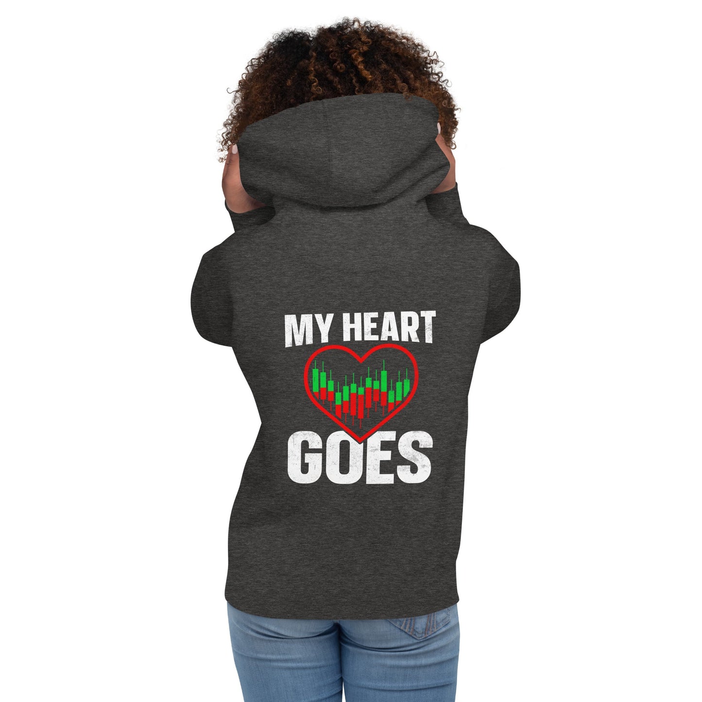 My Heart Goes - Unisex Hoodie ( Back Print ) by DarkByteGear