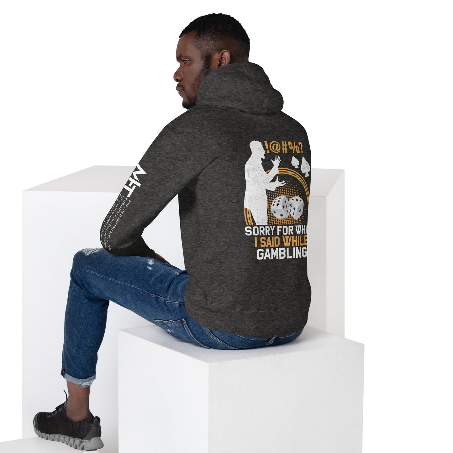 Sorry for what I Said while Gambling - Unisex Hoodie ( Back Print ) by DarkByteGear
