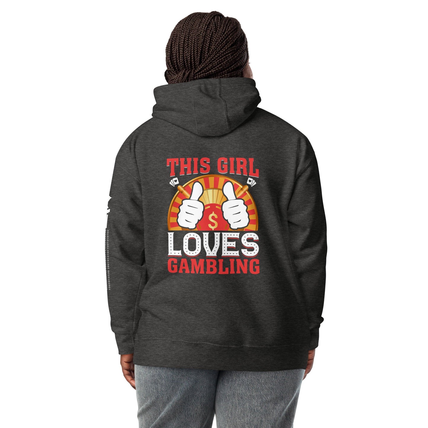This Girl Loves Gambling - Unisex Hoodie ( Back Print ) by DarkByteGear