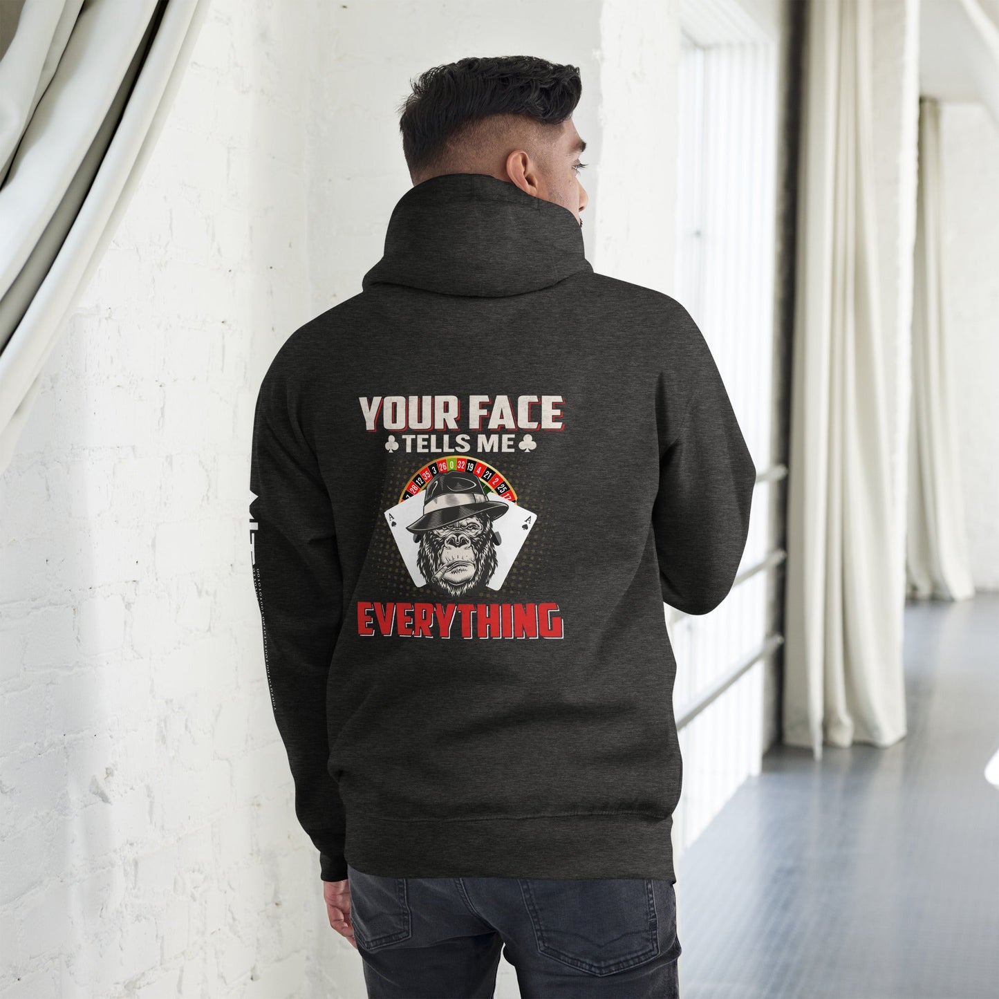 Your Face Tells me Everything - Unisex Hoodie ( Back Print ) by DarkByteGear
