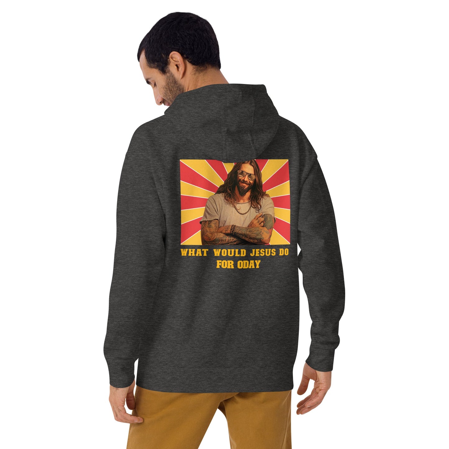 What would Jesus do for 0day v1 - Unisex Hoodie (back print) by DarkByteGear