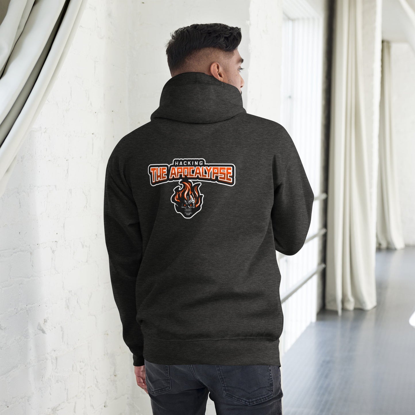 Hacking the Apocalypse V1 - Unisex Hoodie ( Back Print ) by DarkByteGear