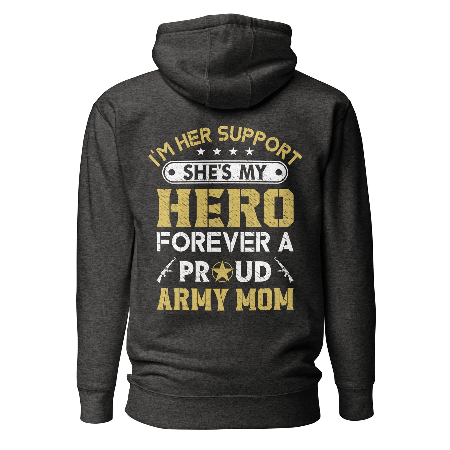 I'm her support - Unisex Hoodie (back print) by DarkByteGear