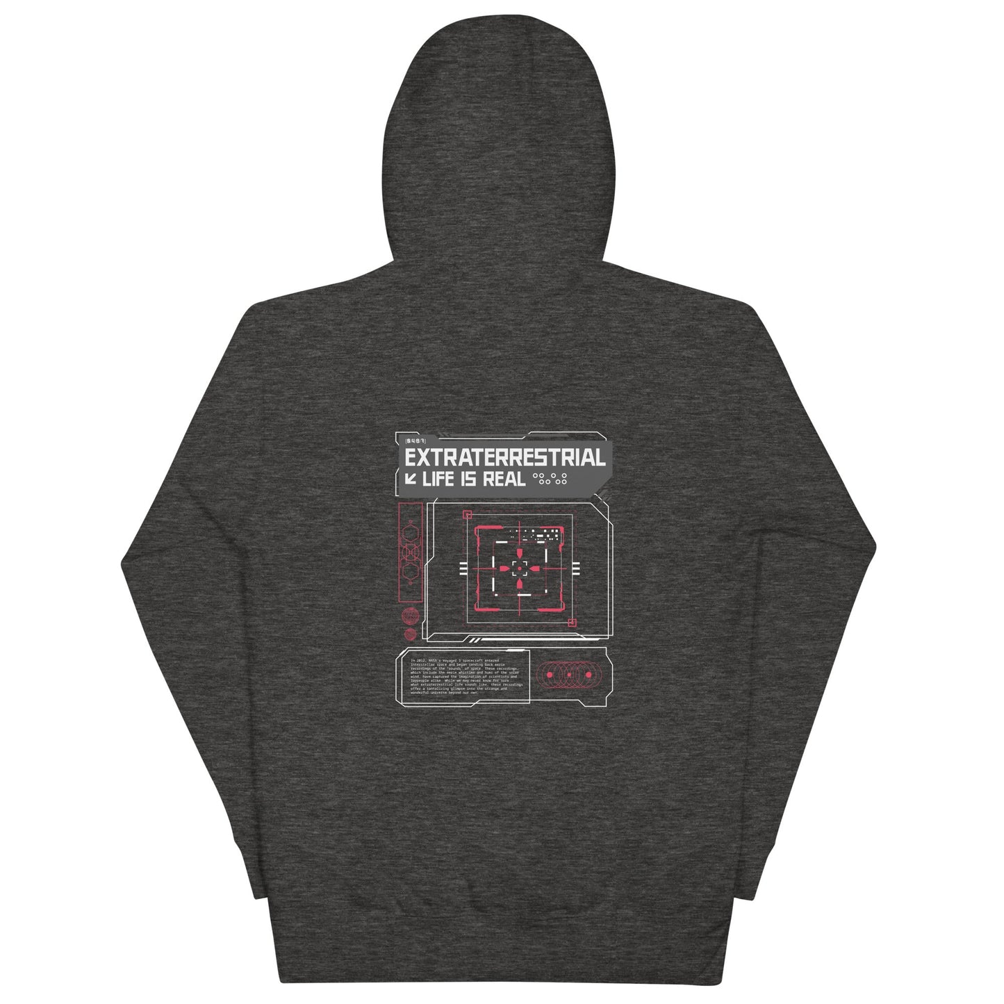 Extraterrestrial life is real - Unisex Hoodie (back print) by DarkByteGear