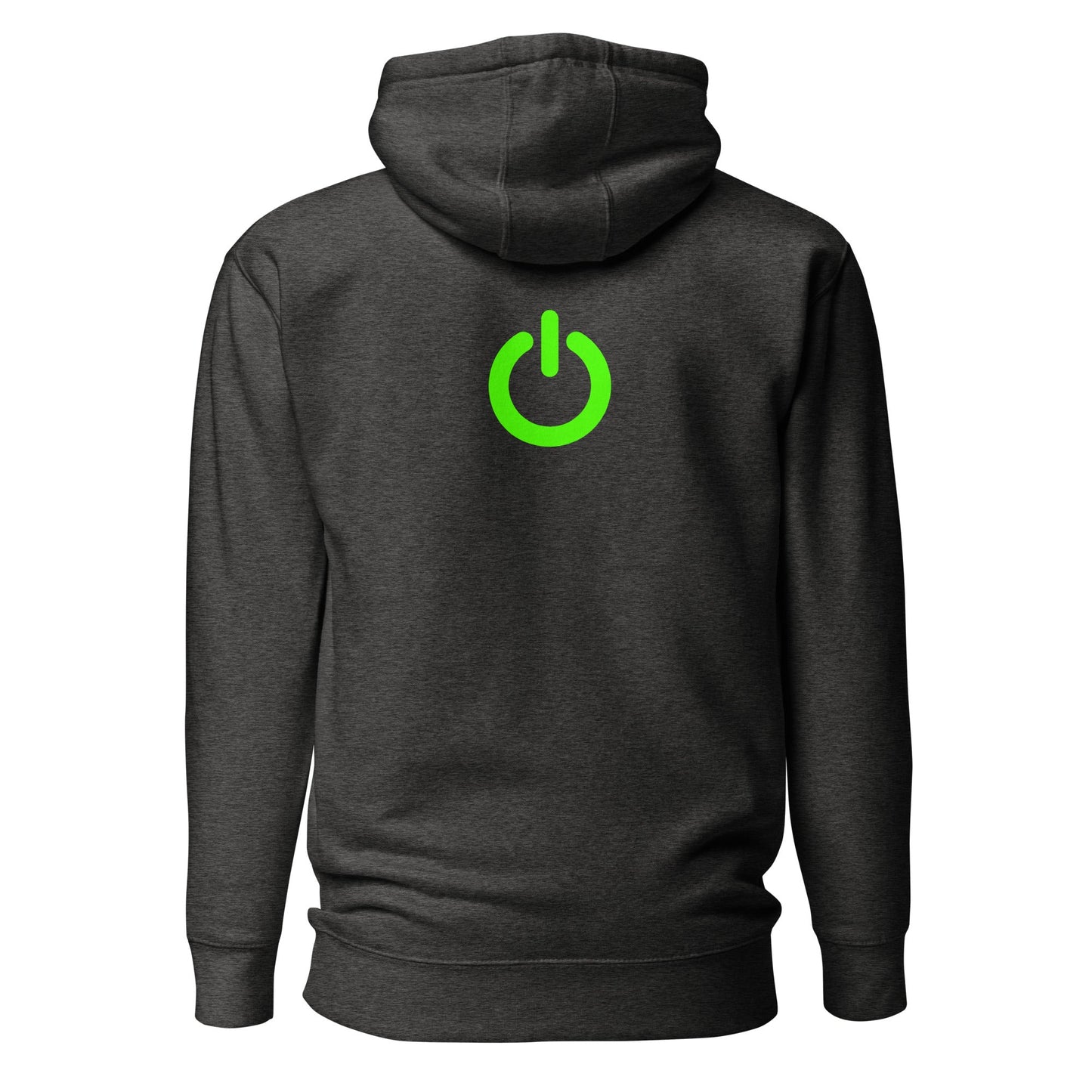 Power on - Unisex Hoodie (back print) by DarkByteGear