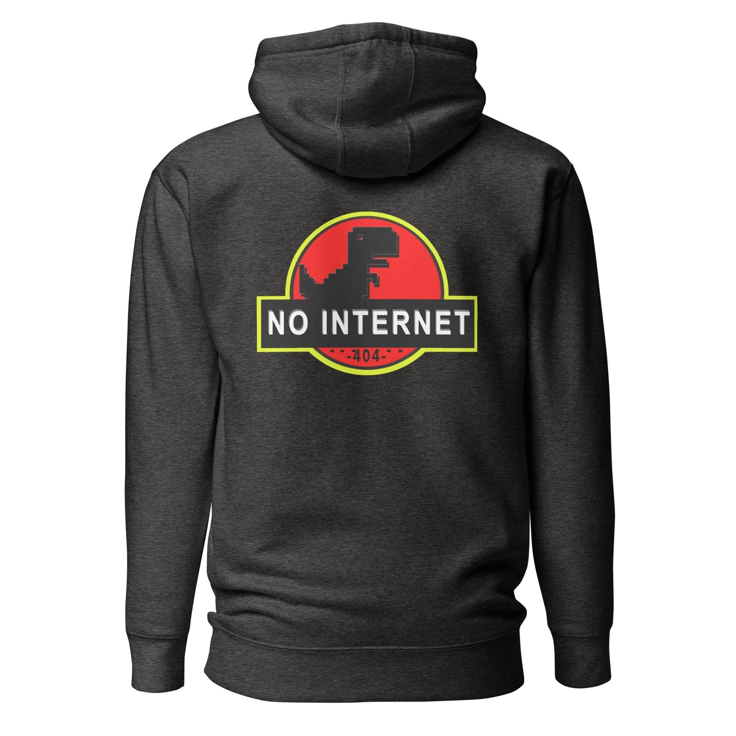 No internet 404 - Unisex Hoodie (back print) by DarkByteGear