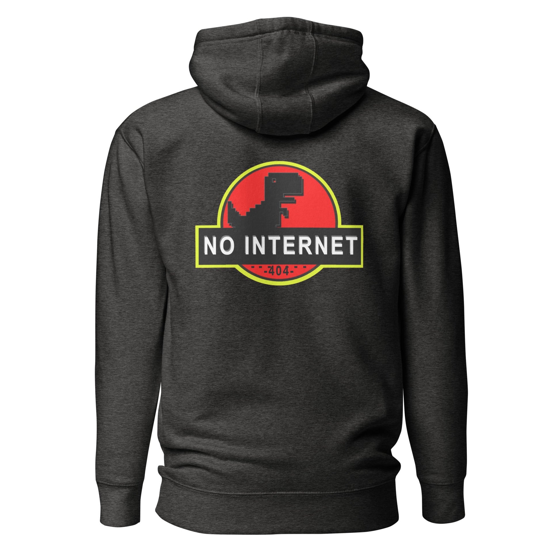 No internet 404 - Unisex Hoodie (back print) by DarkByteGear