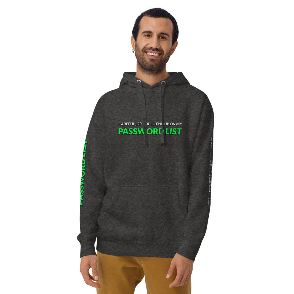 Password List - Unisex Hoodie by DarkByteGear