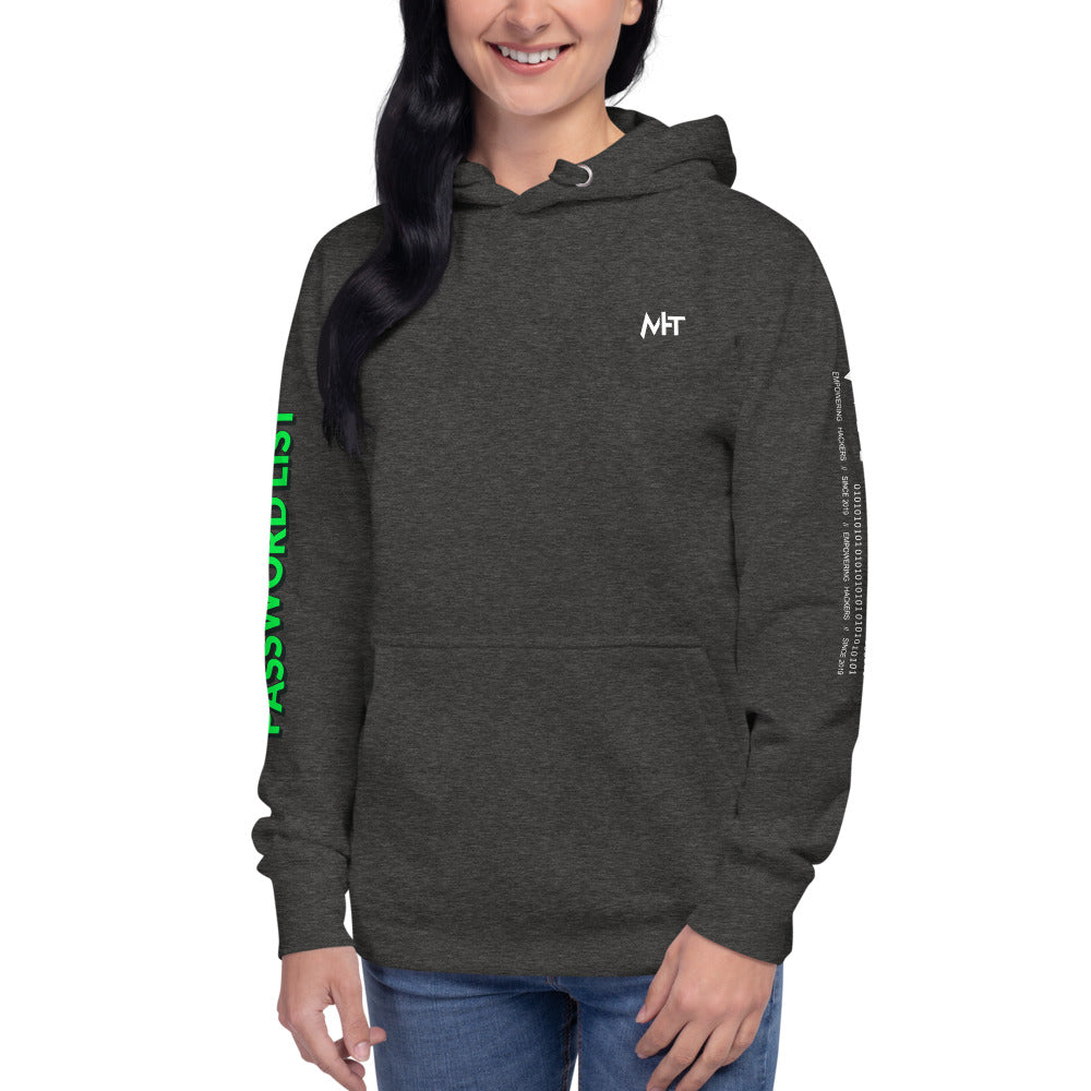 Password List - Unisex Hoodie (back print ) by DarkByteGear