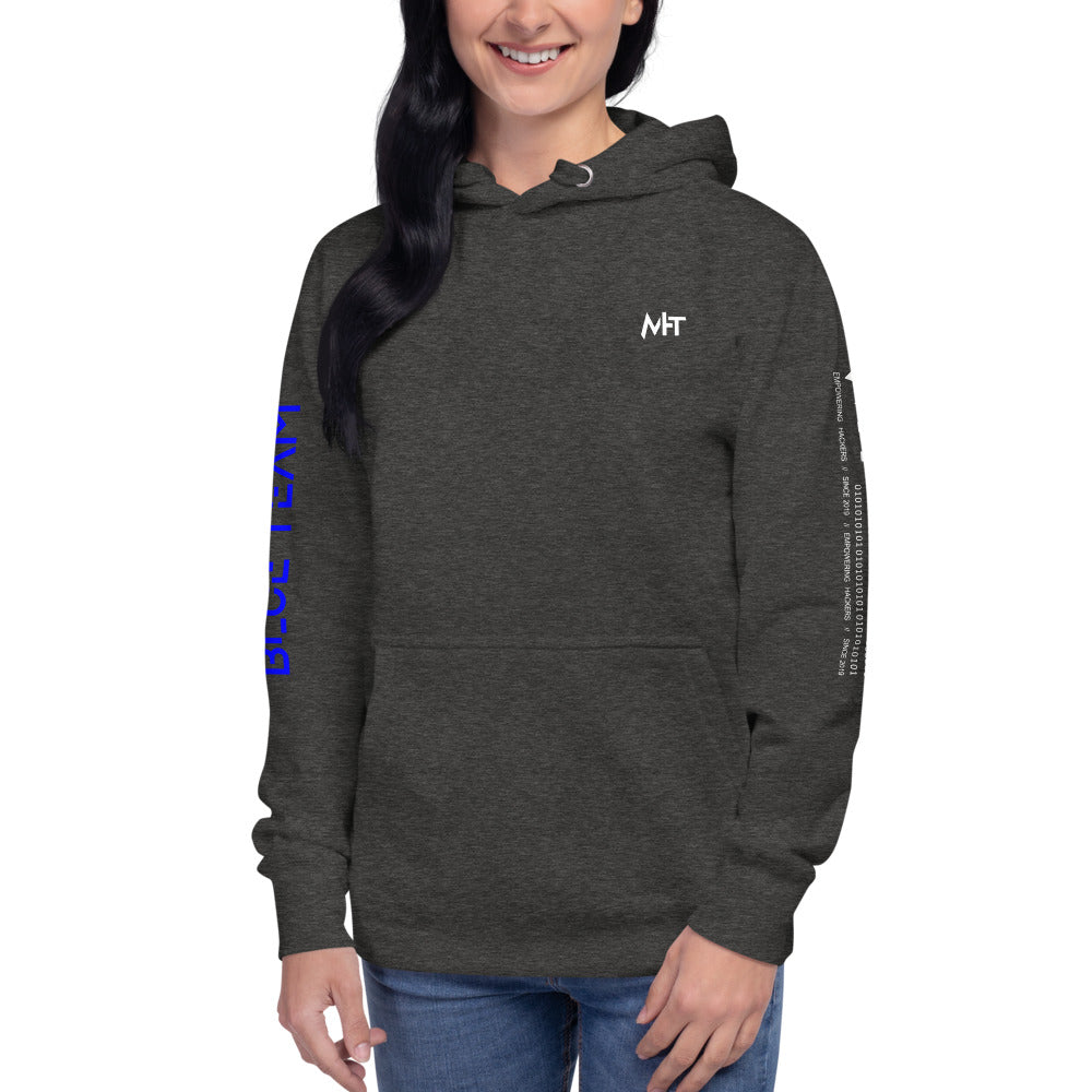 Cybersecurity Blue Team v4 - Unisex Hoodie (back print) by DarkByteGear