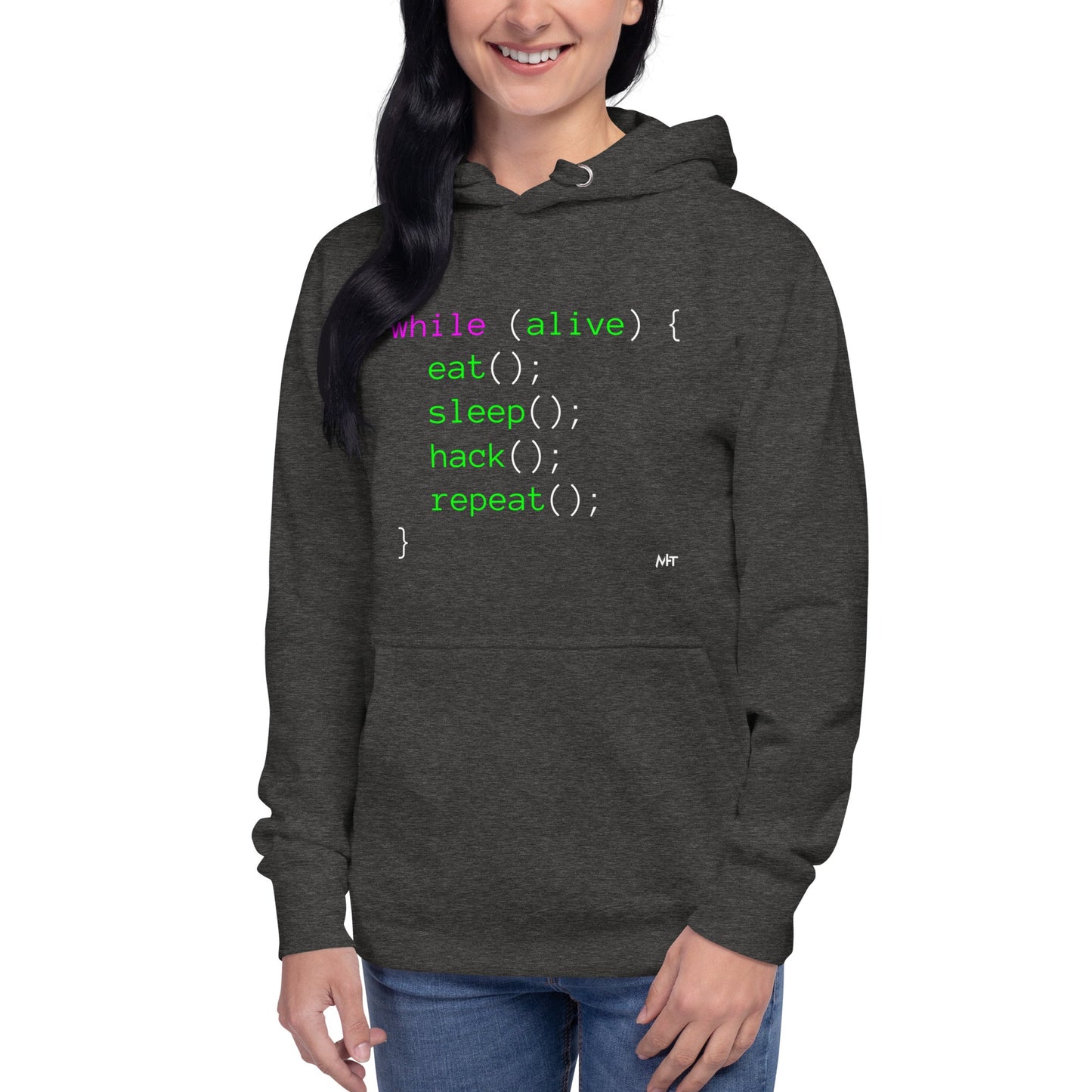 Eat sleep hack repeat - Unisex Hoodie by DarkByteGear